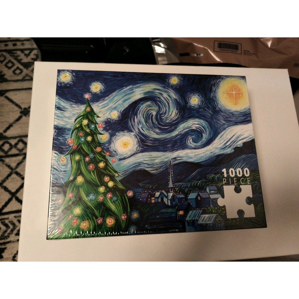 SILENT NIGHT, STARRY NIGHT 1000 pc Puzzle Allport Editions NEW-Sealed 26" x 19"